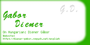 gabor diener business card